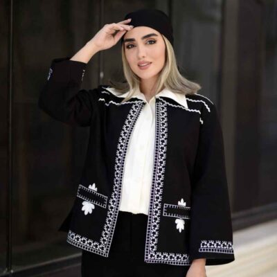 Ensemble manteau brodé persan & pantalon modèle Helena