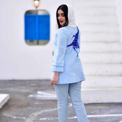 Manteau en lin persan modèle Simorgh