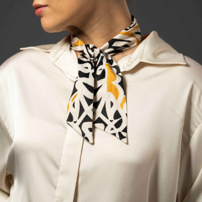 Foulard en soie persane pour femme – Luxe et vibrant carré Khial