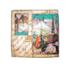 Foulard en soie persane pour femme - Luxe et vibrant carré Khosro o Shirin
