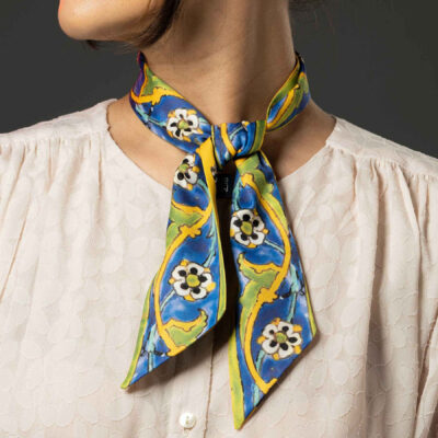 Foulard en soie persane pour femme – Luxe et vibrant carré Zaagh