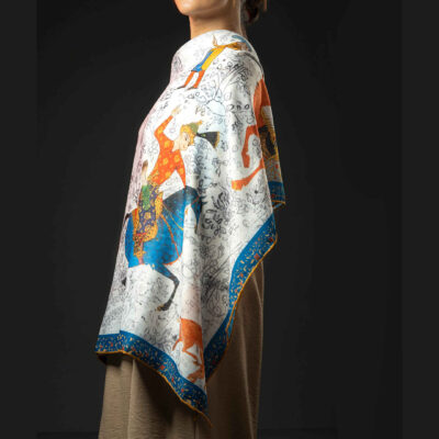 Persian Scarf for Women – Luxe and Vibrant Motif Bahram o Azadeh
