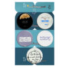 Ensemble de Badges à Épingle avec Phrases Poétiques – Delband (5 pièces)