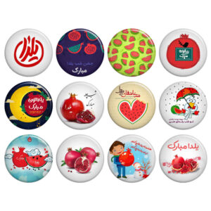 Ensemble de 12 Badges à Épingle Persans – Shab Chellah