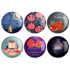 Ensemble de 6 Badges à Épingle Persans – Nuit de Chelle