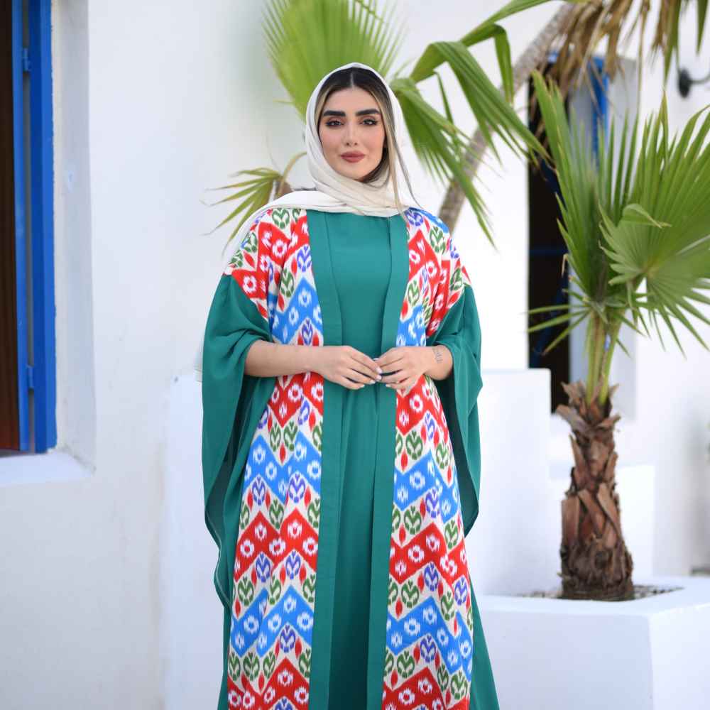 Abaya papillon élégante pour femmes – Tissu crêpe doux