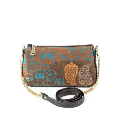 Sac à main en fausse cuir avec chaîne Fatima fait main