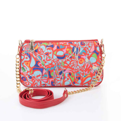 Sac à main en fausse cuir avec chaîne Tiara fait main