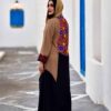 Women's Long Sleeve Embroidered Dress Model Asoo