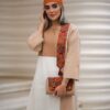 Women's Long Sleeve Linen Dress Model Maral