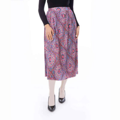 Modèle de jupe midi plissée pour femmes Liam