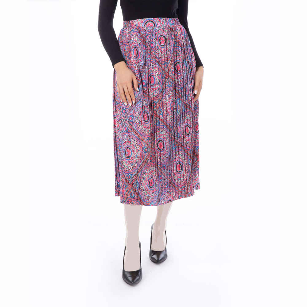 Modèle de jupe midi plissée pour femmes Liam