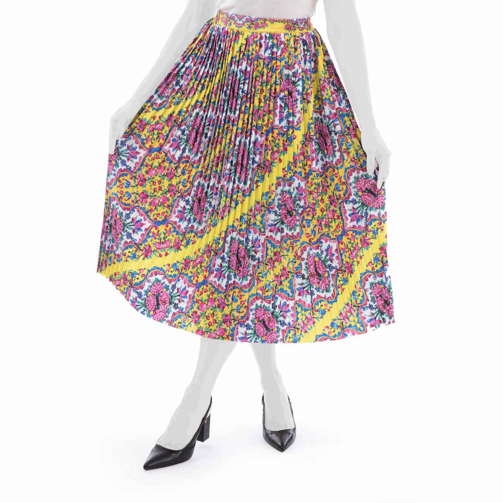 Modèle de jupe midi plissée pour femmes Vestay