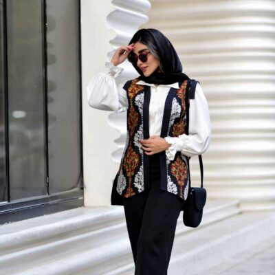 Ensemble gilet, tunique & pantalon pour femmes modèle Ayman