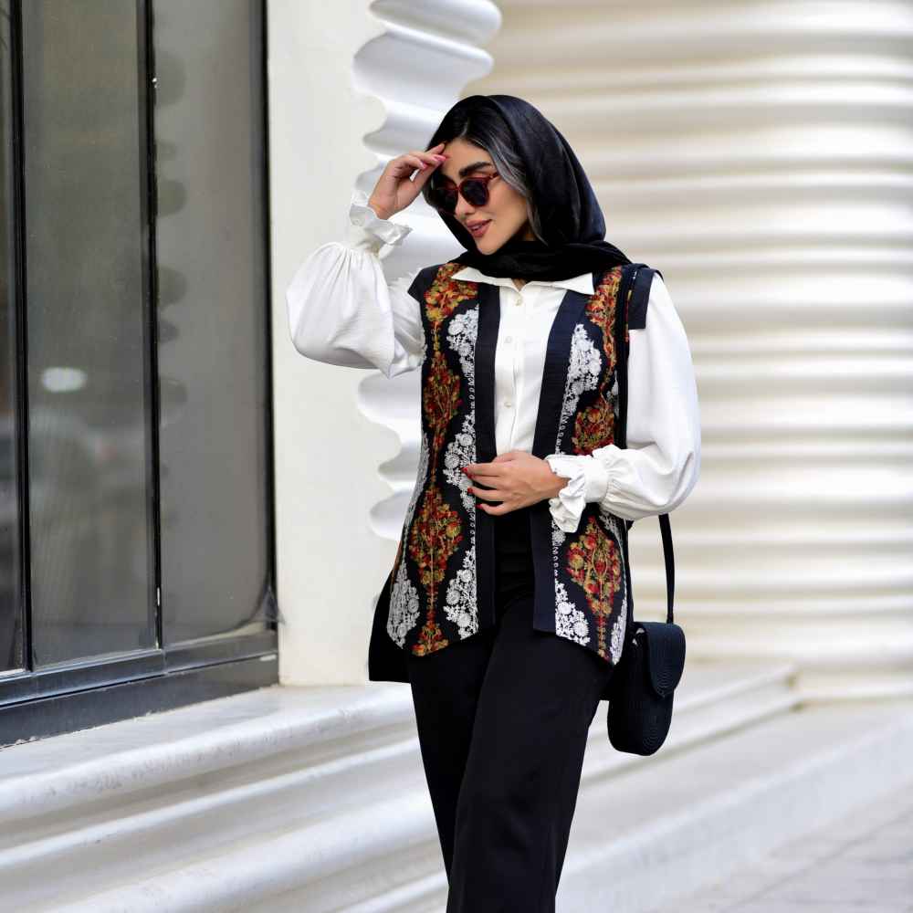 Ensemble gilet, tunique & pantalon pour femmes modèle Ayman