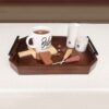 Plateau de service en bois pour thé Modèle Orkid