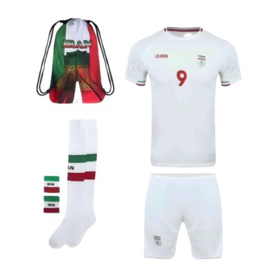 Set de 6 Pièces 2022 Maillot de Football de l’Équipe Nationale d’Iran Coupe du Monde