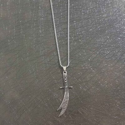 Collier épée Zulfiqar – Pendentif épée islamique en acier