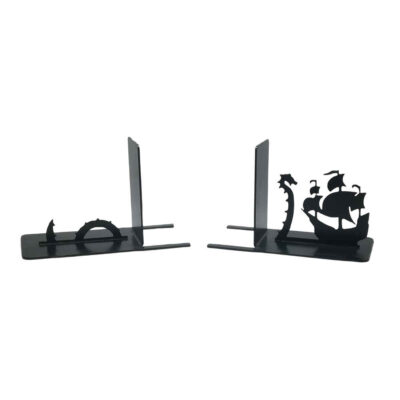 Persian Metal Art Bookend for Shelf with the Design Darya