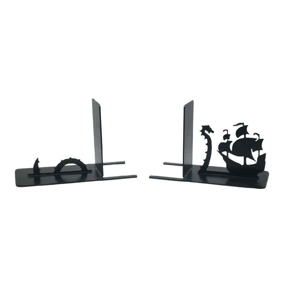Persian Metal Art Bookend for Shelf with the Design Darya