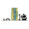 Persian Metal Art Bookend for Shelf with the Design Darya