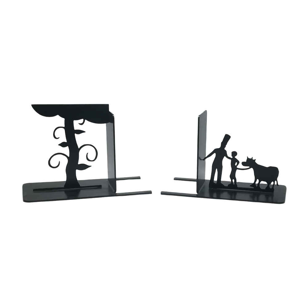 Metal Art Bookend for Shelf with the Design Safa