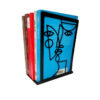 Metal Art Bookend for Shelf with the Design Face