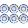 Assiette à thé persane - Porcelaine avec motif Samarghand (Lot de 6)