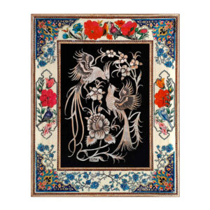 Art en cuivre gravé persan encadré fait main Farahnaz – Décoration murale traditionnelle