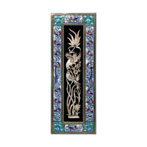 Art en cuivre gravé persan encadré fait main Maryami – Décoration murale traditionnelle