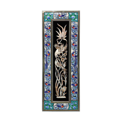 Art en cuivre gravé persan encadré fait main Maryami – Décoration murale traditionnelle