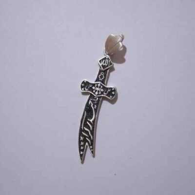 Collier épée Zulfiqar – Épée islamique Dhulfaqar en argent d’Imam Ali