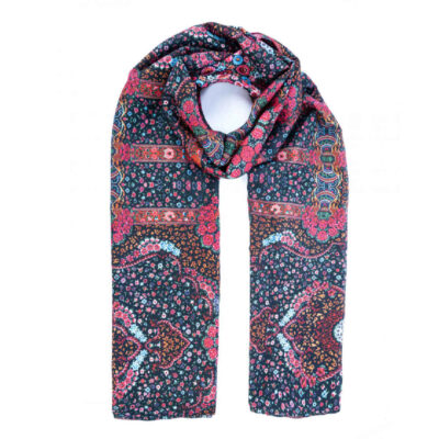Châle Imprimé pour Femme Artistique & Léger Motif Floral