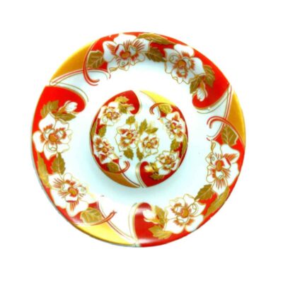 Assiette à thé persane – Porcelaine avec motif Azin (Lot de 6)