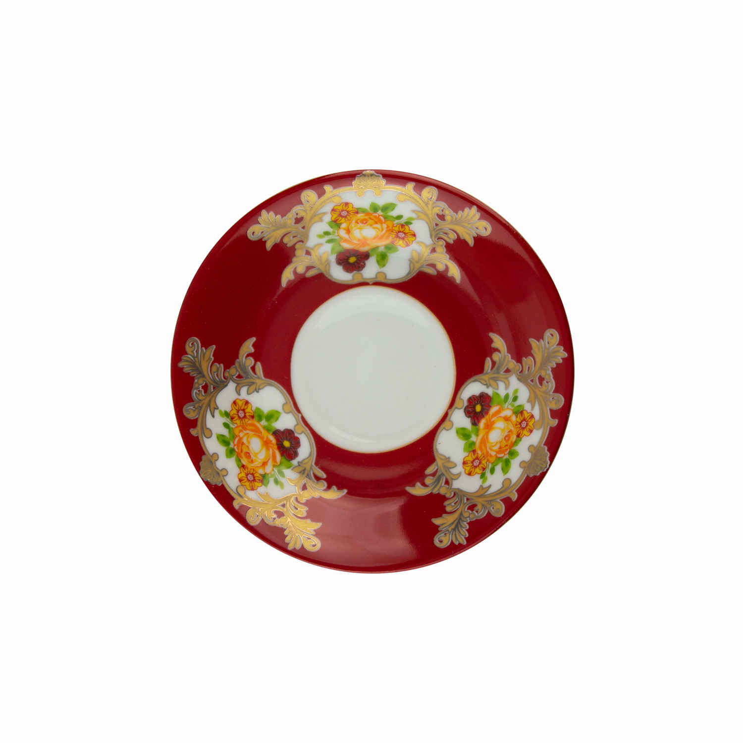 Assiette à thé persane - Porcelaine avec motif Golbaran (Lot de 6)