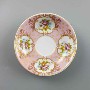 Assiette à thé persane – Porcelaine avec motif Floral Goldar (Lot de 6)