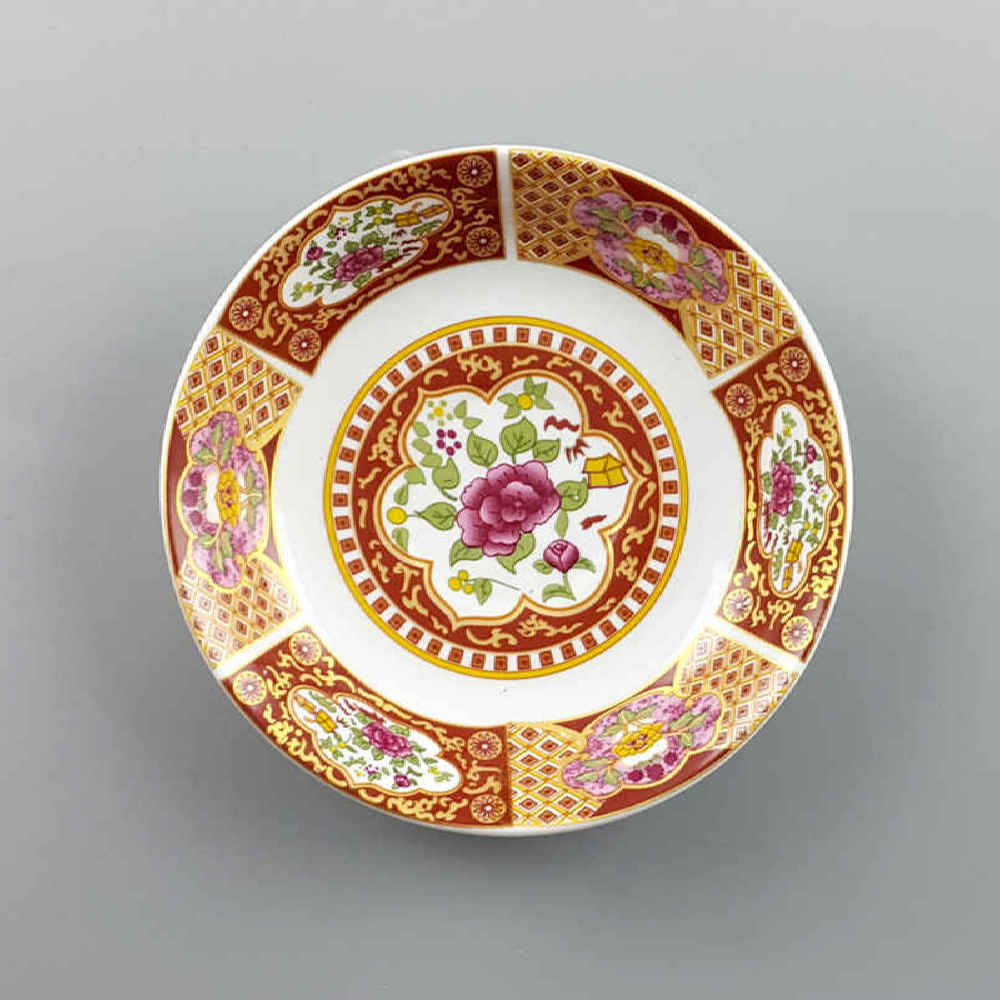 Assiette à thé persane - Porcelaine avec motif Nika (Lot de 6)