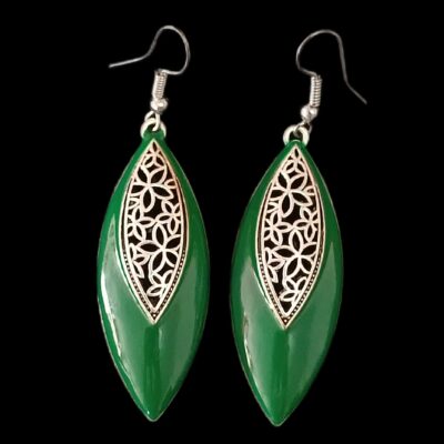 Boucles d’oreilles pendantes en métal, style traditionnel Naz