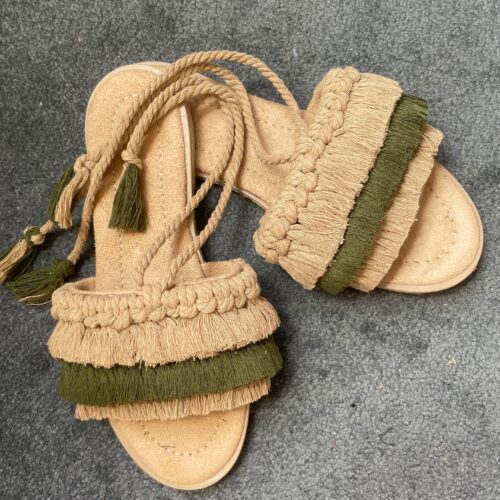 Sandales Macramé Fait Main – Chaussures Boho pour l’Été