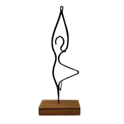 Sculpture d’art figurine minimaliste en métal – Ballerine danseuse