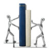 Serre-livres sculpture en métal figure humaine – adapté pour intérieurs contemporains