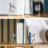 Serre-livres sculpture en métal figure humaine – adapté pour intérieurs contemporains