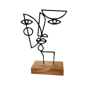 Sculpture d’art figurine minimaliste en métal – Chehreh