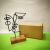 Sculpture d'art figurine minimaliste en métal - Chehreh