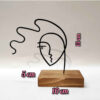 Sculpture d'art figurine minimaliste en métal - Fille