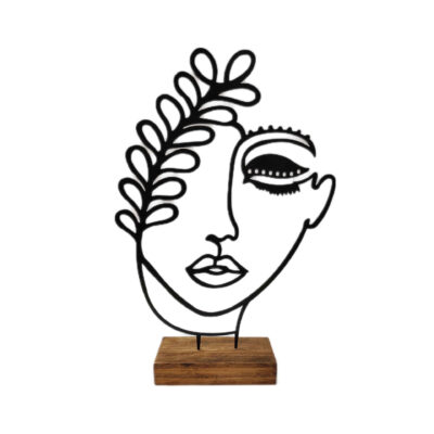 Sculpture d’art figurine minimaliste en métal – Zan