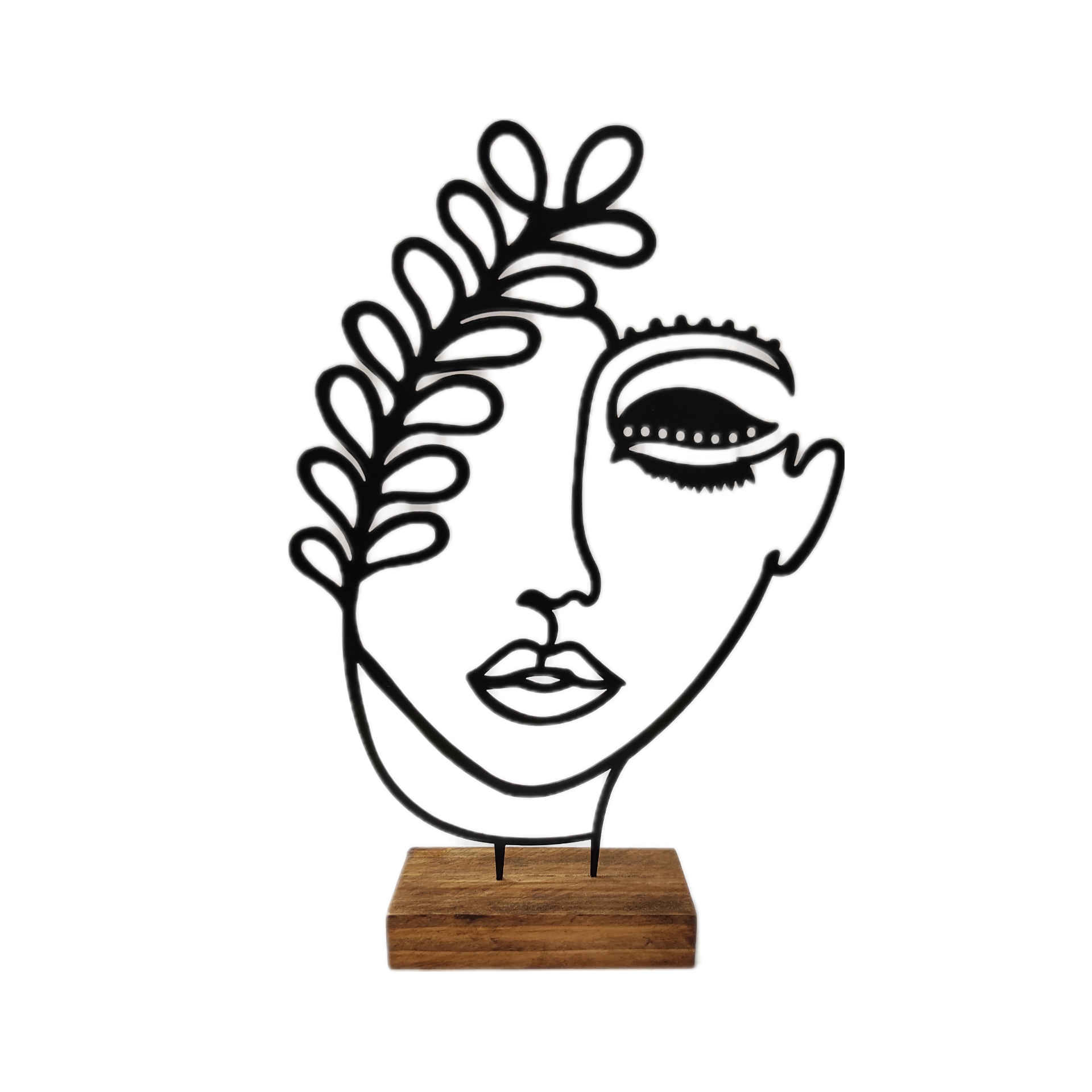 Sculpture d'art figurine minimaliste en métal - Zan