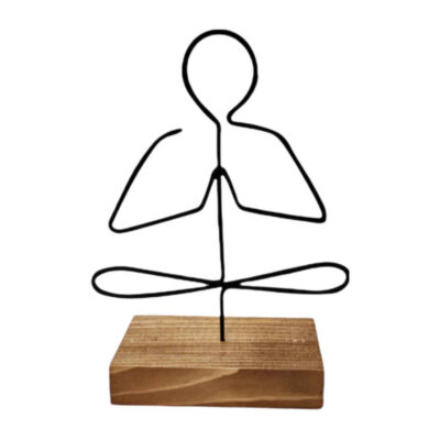 Sculpture d’art figurine minimaliste en métal – Yuga