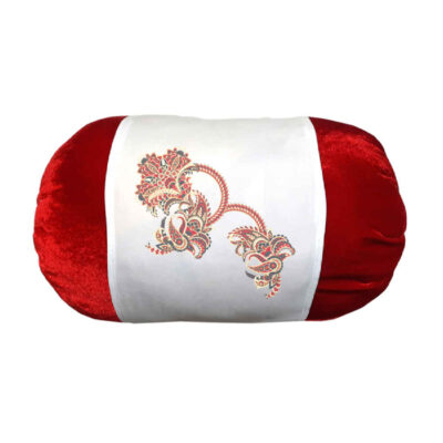 Traversin Cylindrique Persan en Velours Fleurs
