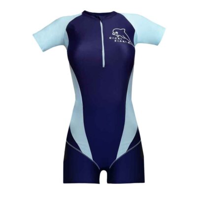 Maillot de Bain Modeste à Manches Courtes pour Femmes Grande Taille